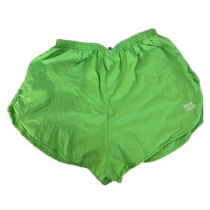 Women's Running Athletic Shorts MOVING COMFORT Sz S Neon Green with green liner